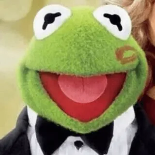 😁 Kermit Kermit the Frog, Muppet, frog, cartoon character telegram sticker