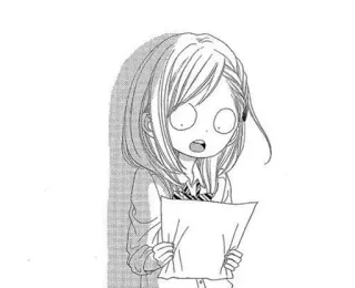 😖 anime, chocado, papel, fofo, surpreso whatsapp sticker