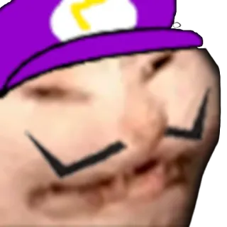 🖕 Waluigi waluigi, meme, divertente, videogioco, personaggio, viola, cappello telegram sticker