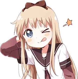 😜 anime, girl, kawaii, cute, sticker telegram sticker