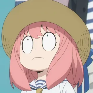 👒 Anya Forger Spy x Family Anime, Spy x Family, Anya Forger, Lindo, Impactado, Dibujos animados telegram sticker