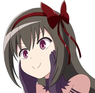 🙂 Homura Akemi Puella Magi Madoka Magica anime, manga, cute, girl, homura akemi, magical girl telegram sticker