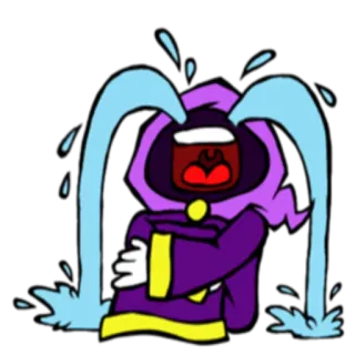 😭 pleurer, contrarié, triste, sorcier, dessin animé, personnage whatsapp sticker