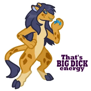 🍆 That's BIG DICK energy offensive, humor, meme, animal, anthro whatsapp sticker