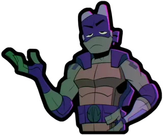 😑 Donatello นินจาเต่า, ตัวการ์ตูน, TMNT, เต่านินจา telegram sticker