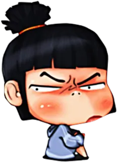 😒 Cartoon, Wütend, Ausdruck, Niedlich, Illustration telegram sticker