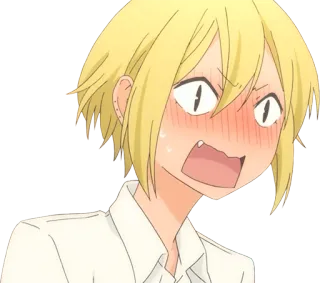 😳 anime, shocked, expression, blush, cartoon, surprised, character telegram sticker