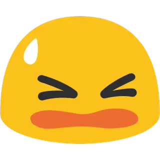 😫 Emoji, Rozczarowany, Zły, Zmartwiony, Twarz telegram sticker