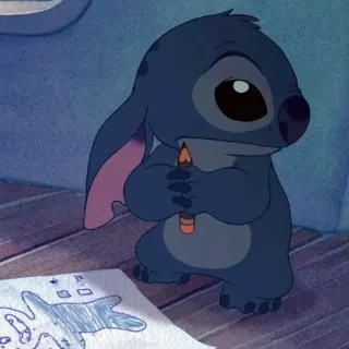 ❣️ Stitch Lilo & Stitch kreskówka, słodki, obcy, rysunek, disney telegram sticker