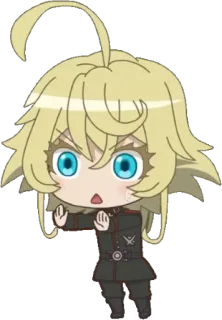 😨 Tanya Degurechaff Saga of Tanya the Evil Anime, Chibi, Militar, Tanya Degurechaff, Saga de Tanya la Malvada telegram sticker