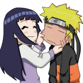 😚 Naruto 애니메이션, 만화, 키스, 사랑, 관계 telegram sticker