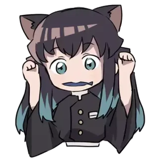 🌀 Anime, Chibi, Orecchie da gatto, Kawaii, Carino, Sticker whatsapp sticker