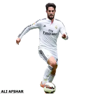 ⚽ ALI AFSHAR sepak bola, pemain, atlet, Isco telegram sticker