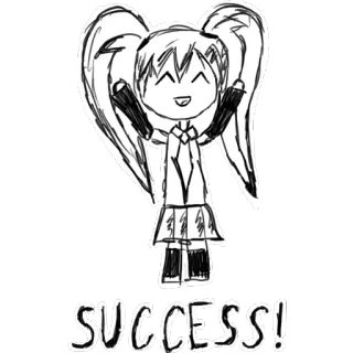 👌 SUCCESS! 成功, お祝い, 漫画, アニメ, 達成, 幸せ telegram sticker