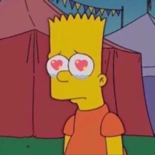 😿 Bart Simpson The Simpsons bart simpson, simpsons, cartoon, herzen, liebe, weinen, traurig whatsapp sticker
