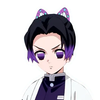 👺 Shinobu Kocho Demon Slayer อนิเมะ, ดาบพิฆาตอสูร, ชิโนบุ โคโจ, สติกเกอร์, การ์ตูน telegram sticker