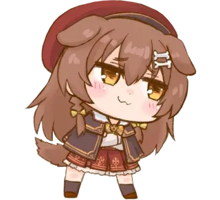 🥐 Inugami Korone อนิเมะ, หมา, ยูทูปเบอร์เสมือน, Vtuber, คาวาอิ, น่ารัก telegram sticker