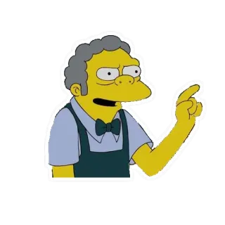 😯 Moe Szyslak The Simpsons Moe, Simpsons, dessin animé, personnage, barman whatsapp sticker