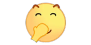 🤭 emoji, kiss, affection, love, cute, cartoon telegram sticker