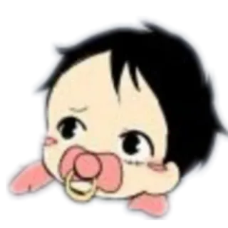 👼 baby, cartoon, cute, infant, pacifier telegram sticker
