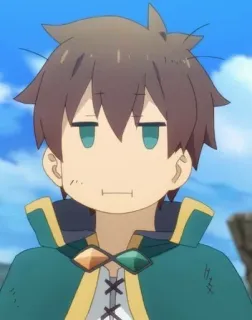 😂 Kazuma Satou Konosuba Anime, Cartoon, Charakter, Kazuma, Konosuba, Lustig, Ausdruck telegram sticker