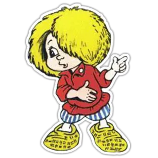 👆 personaggio dei cartoni animati, illustrazione, adesivo telegram sticker