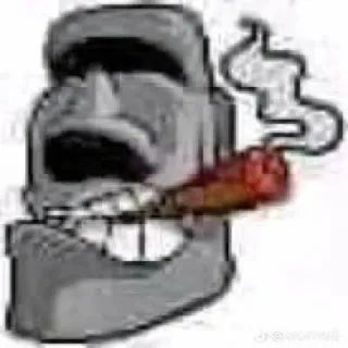 🗿 Moai Easter Island telegram sticker