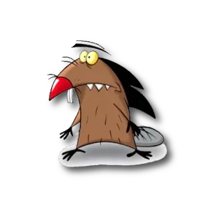 😳 Daggett Doofus Beaver The Angry Beavers บีเวอร์, การ์ตูน, แองกรี้บีเวอร์, แด็กเก็ต, นิคเคิลโอเดียน, สัตว์ telegram sticker