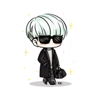 😎 만화, 선글라스, 재킷, 캐릭터, 사람, 스타일, 패션 telegram sticker