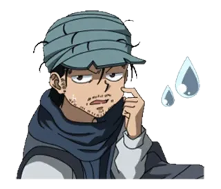😑 anime, man, character, sweat drops, exhaustion telegram sticker