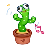 🎁 cactus, plante, dessin animé, mignon, drôle, emoji whatsapp sticker