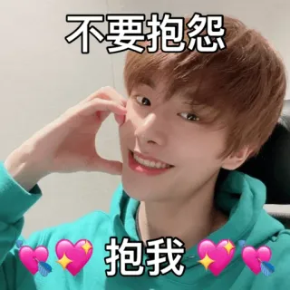 🫂 不要抱怨
抱我 meme, cute, hearts, asian, man, idol telegram sticker
