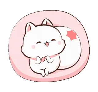 ☺️ gatto, carino, animale, kawaii, adesivo telegram sticker