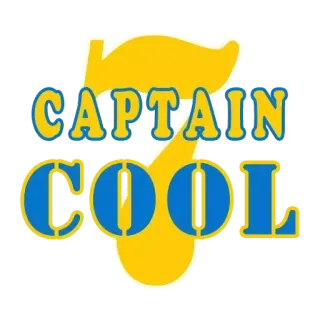 7️⃣ CAPTAIN COOL capitano, cool, supereroe, testo, grafica, giallo, blu telegram sticker