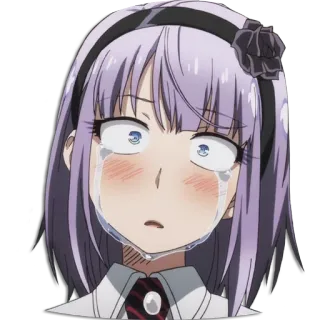 😭 Anime, Weinend, Traurig, Emotional, Cartoon, Mädchen telegram sticker