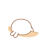 🥴 coelho, fofo, animal, deitado, adorável, fofo telegram sticker