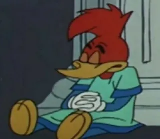 🤒 Woody Woodpecker cartone animato, uccello, Woody Woodpecker, divertente, arrabbiato whatsapp sticker