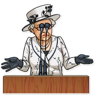 🙈 Queen Elizabeth reina, isabel, funeral telegram sticker