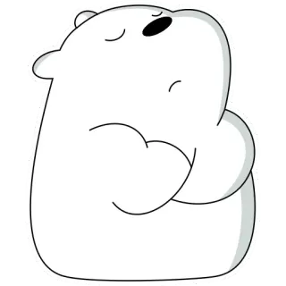 🐻 Ice Bear We Bare Bears urso, desenho animado, urso branco, We Bare Bears, urso polar, fofo telegram sticker