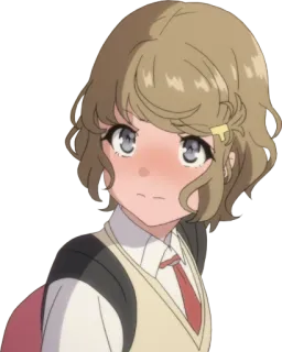 😣 Anime, Schulmädchen, Erröten, Kawaii, Mädchen telegram sticker
