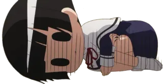 🙁 Anime, Garota, Chocada, Desespero, Estudante, Emoção, Chorando, Triste telegram sticker