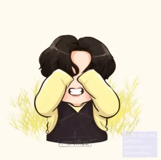 🌟 Do not use without permission @nervilluus 애니메이션, 초조한, Nervilluus, 귀여운 telegram sticker
