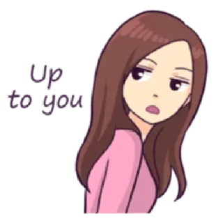 😒 Up to you woman, casual, sarcastic, indifferent telegram sticker