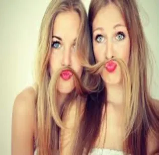 ❤️ women, mustache, hair, funny, girls telegram sticker