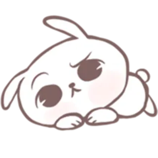 😒 ウサギ, うさぎ, かわいい, 動物, マンガ, カワイイ telegram sticker