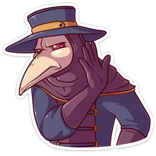 ⛔️ Plague Doctor чумной доктор, маска, средневековье, врач, хэллоуин telegram sticker
