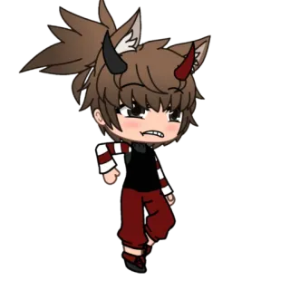 😏 Gacha Life, Karakter, Kartun, Anime, Seni digital telegram sticker