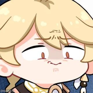 💠 Aether Genshin Impact Aether, เก็นชิน อิมแพ็ค, อนิเมะ, วิดีโอเกม, ตัวละคร, ผมสีบลอนด์, หน้าบึ้ง telegram sticker