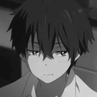 🕸 Anime, Menino, Retrato, Desenho animado, Animação telegram sticker