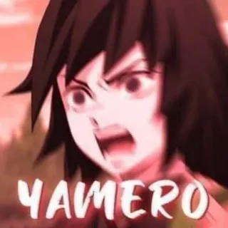 💿 YAMERO anime, manga, angry, yelling telegram sticker